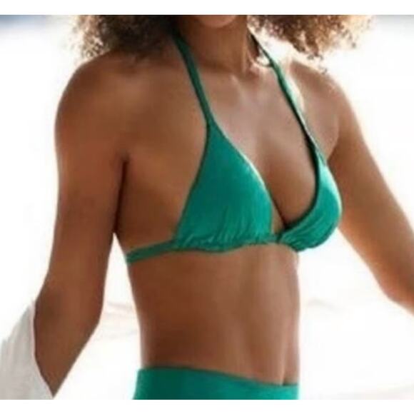 Spanx Swim Spanx Triangle Bikini Top Green Women’s XL - Picture 1 of 6
